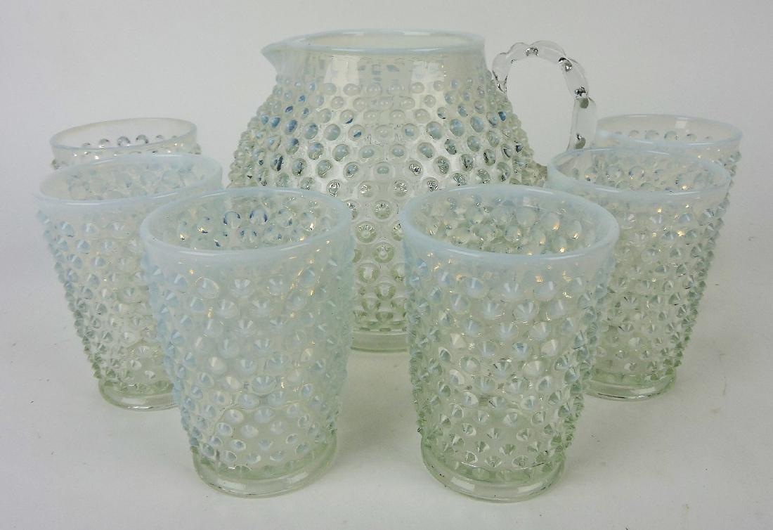 Clear opalescent moonstone: 7 piece juice set