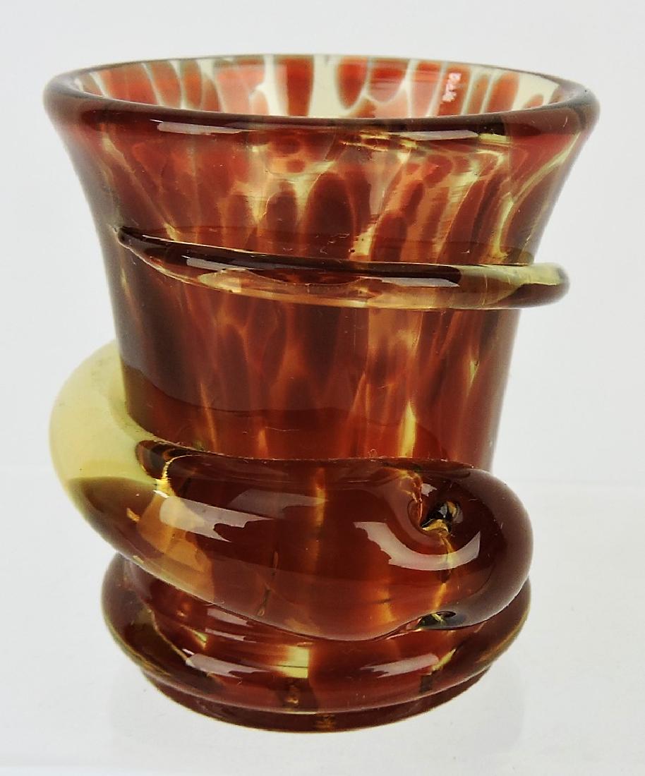 Terry Crider art glass toothpick: holder