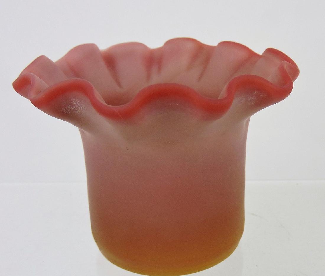 Burmese art glass toothpick: holder, Murano