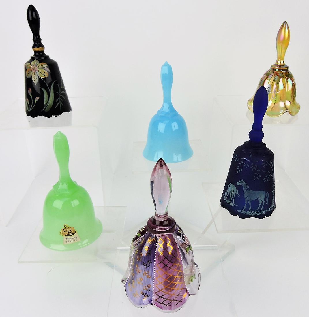 Fenton lot of 6 Burmese bells: .