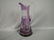 1542: Amethyst cut to clear pitcher with applied clear