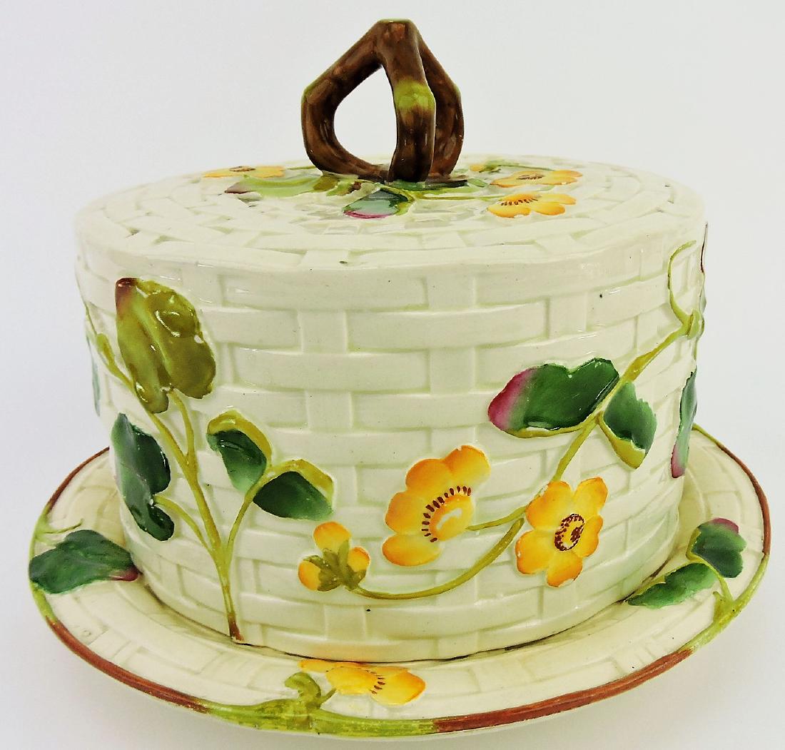 George Jones albino pansy cheese: keeper, 8"h, 10"d, Karmason Collection