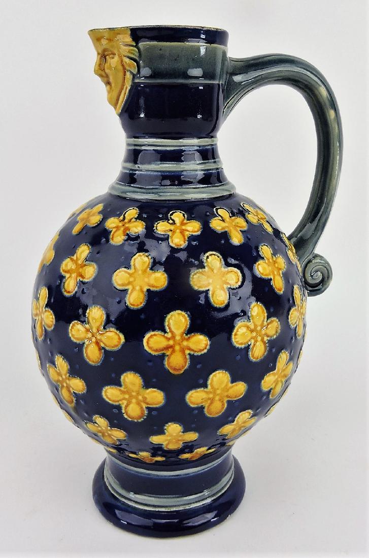 Minton majolica belamine jug,: c.1865