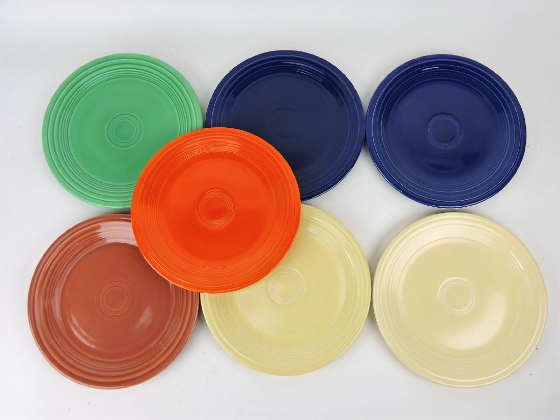 Fiesta 9" plate group, 7 mixed (1 of 1)