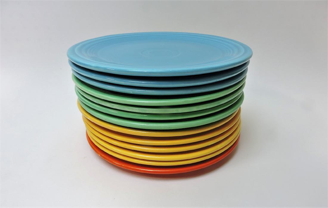 Fiesta 9" plate group, 13 mixed (1 of 1)