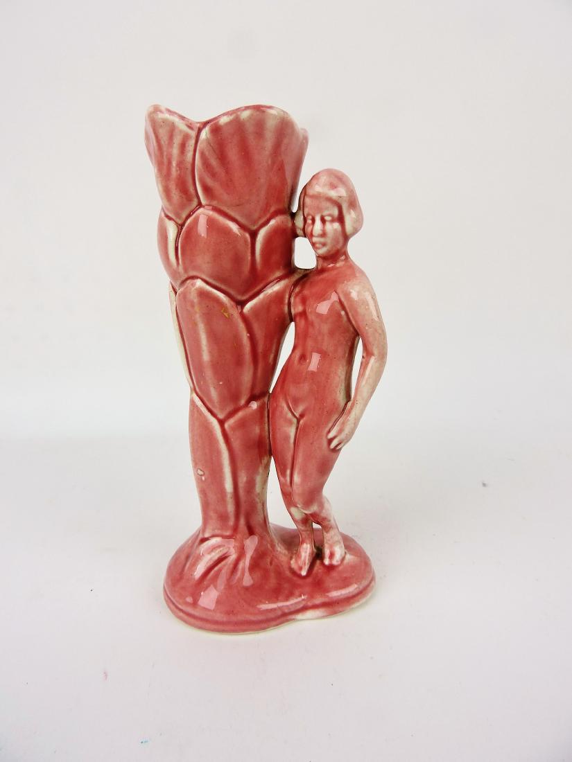 Fiesta go-along rose nude vase, 7",: minor hairline