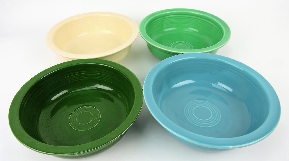 Fiesta 8 1/2" nappy bowl group, 4: mixed colors