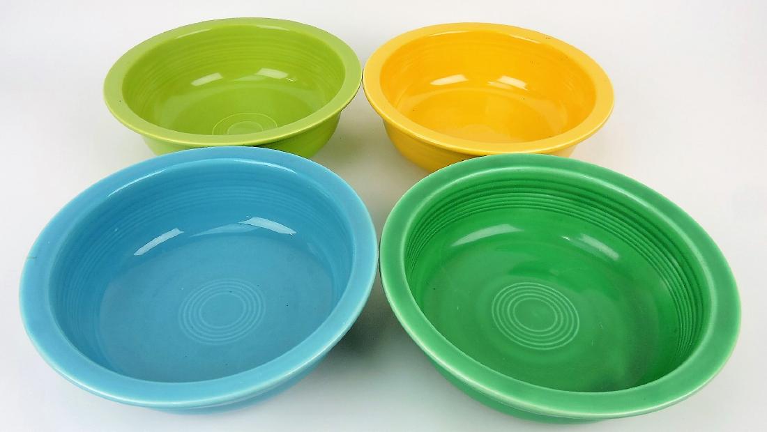 Fiesta 8 1/2" nappy bowl group, 4: mixed colors