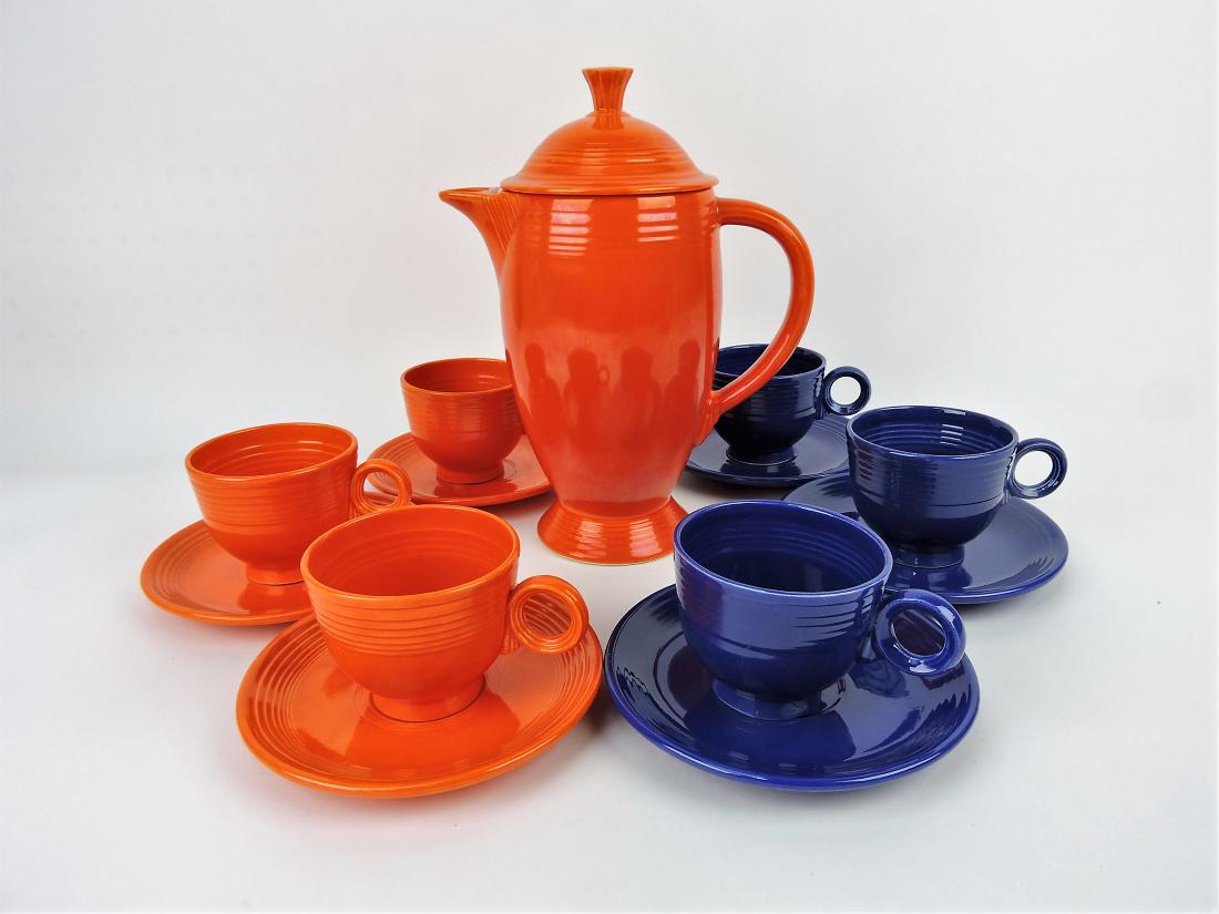 Fiesta coffee service, red coffee pot (1 of 1)