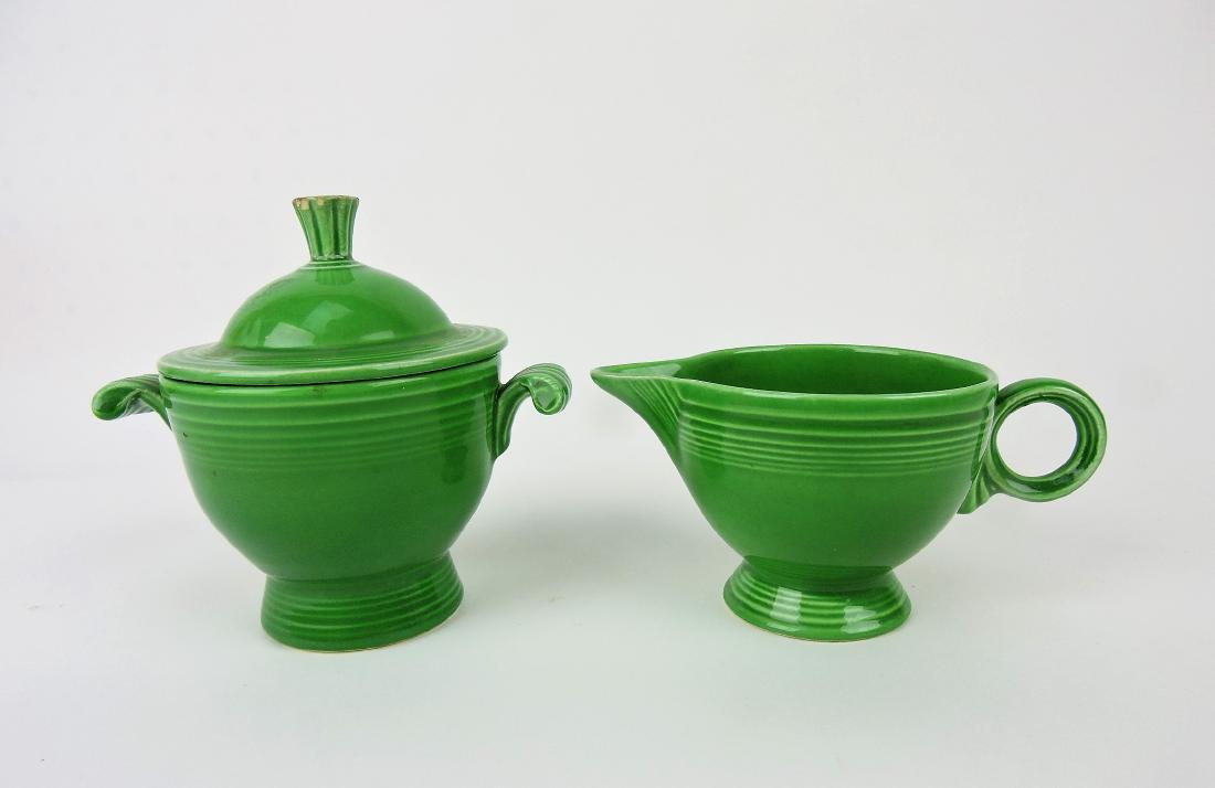 Fiesta creamer & sugar, medium green, (1 of 1)
