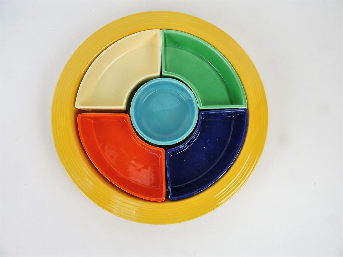 Fiesta relish tray, yellow tray, (1 of 1)