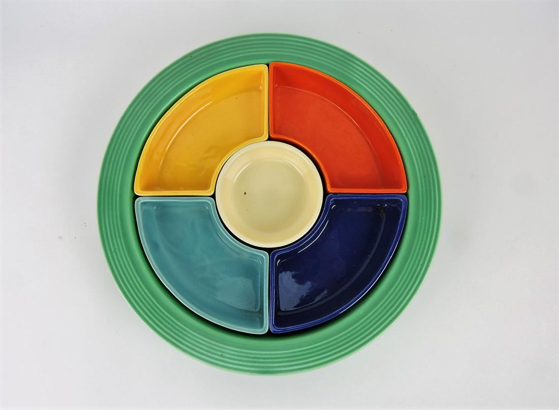 Fiesta relish tray, green tray, (1 of 1)