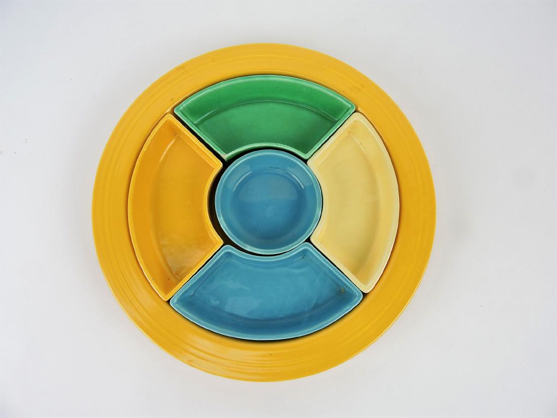 Fiesta relish tray, yellow tray and (1 of 1)
