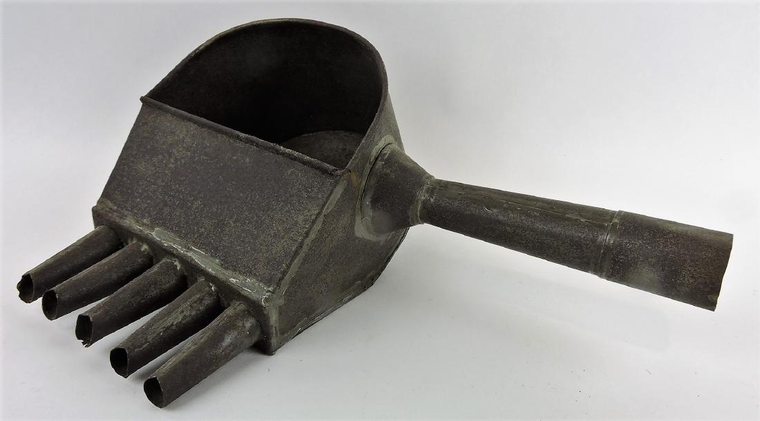 Early tin candle wax pourer, 14 1/2" (1 of 1)