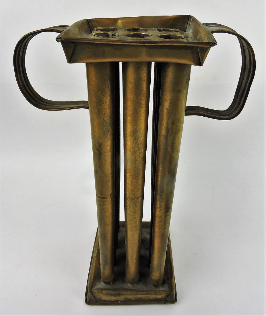 Early brass 12 tube candle mold, (1 of 1)
