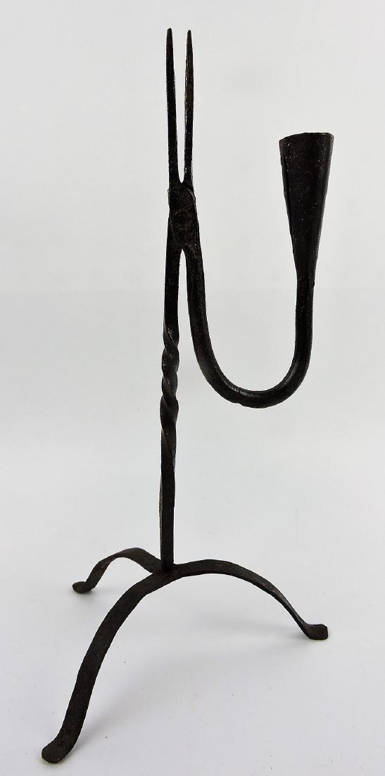 Early hand forged iron rush candle (1 of 1)