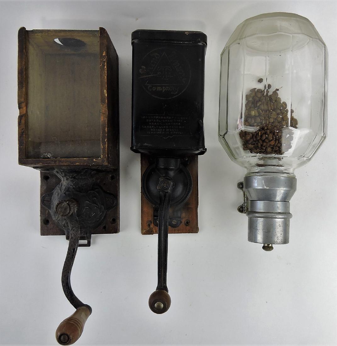 Lot of 3 wall mounted coffee mill (1 of 1)