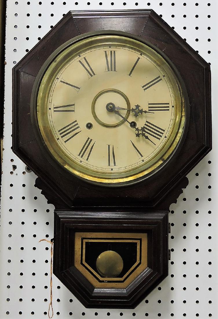 Wall regulator clock, 21 1/2": .