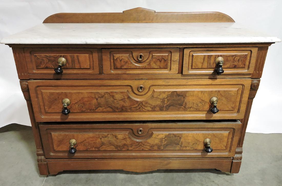 Walnut Victorian marble top three (1 of 1)