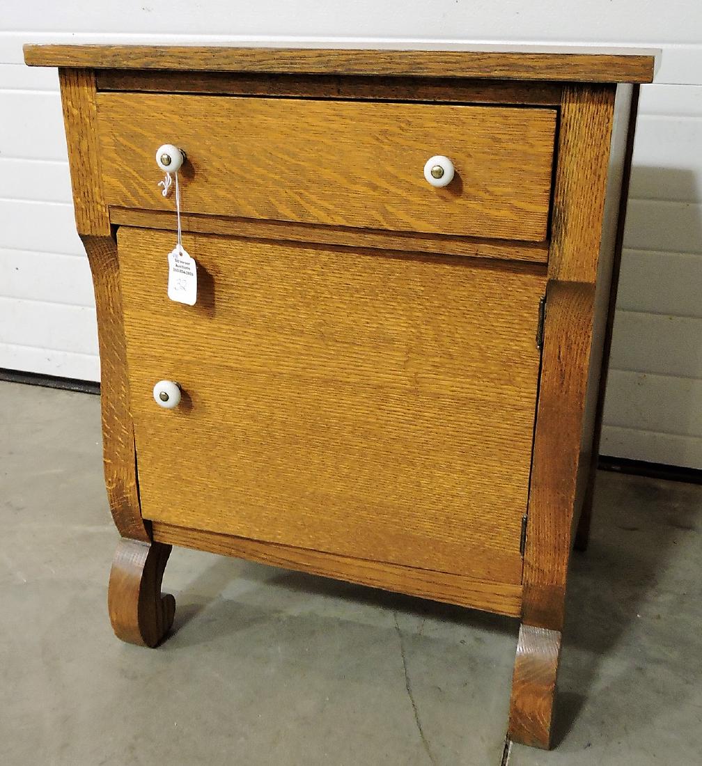 Oak bedside cabinet, 27" x 22" (1 of 1)