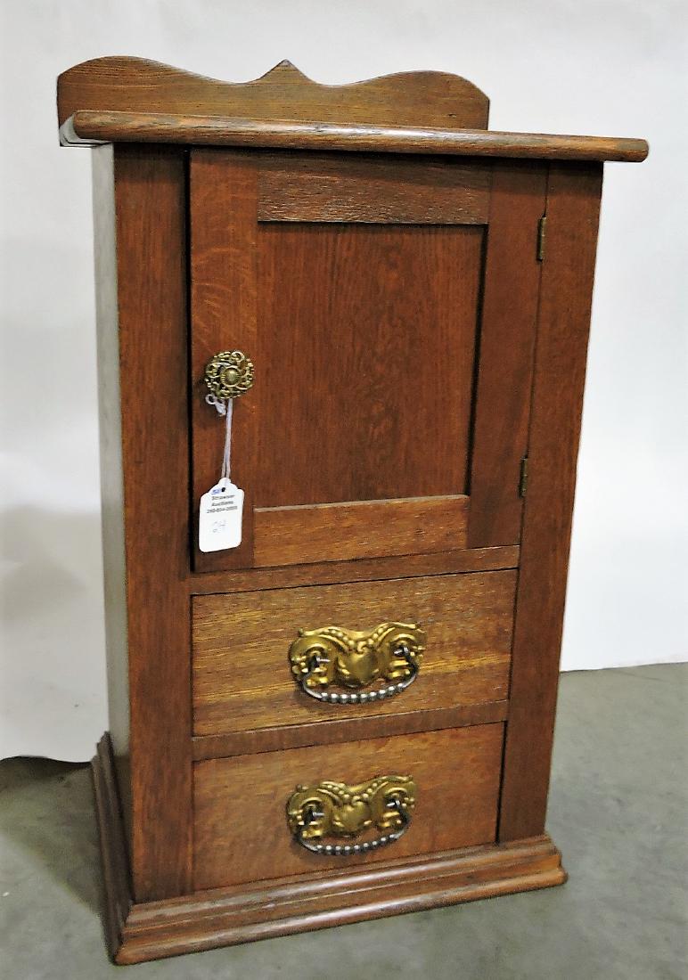 Oak bedside cabinet, 29" x 17" (1 of 1)