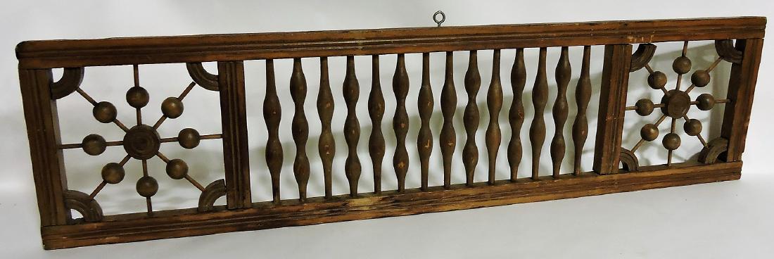 Stick and bal fretwork, 48" x 12": .