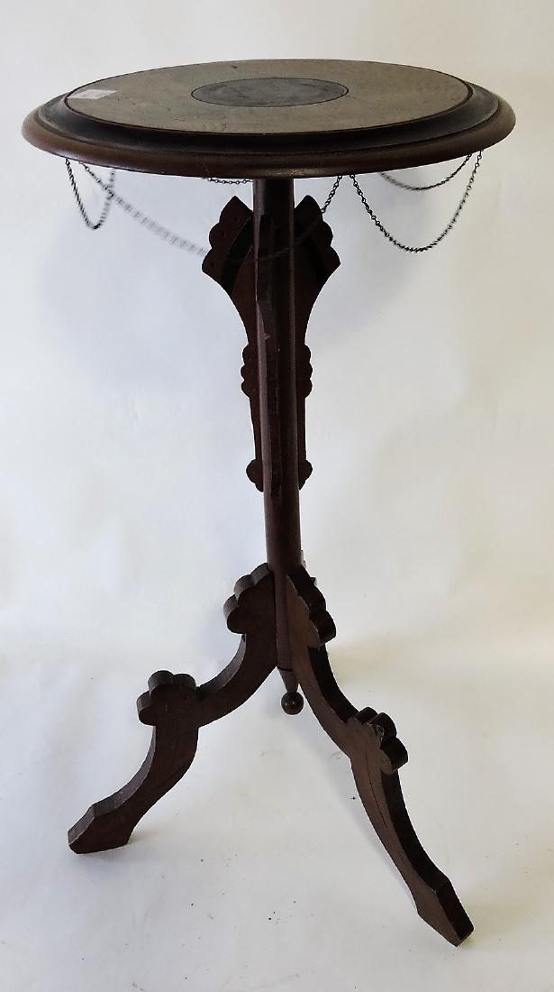 Eastlake walnut candle stand, (1 of 1)