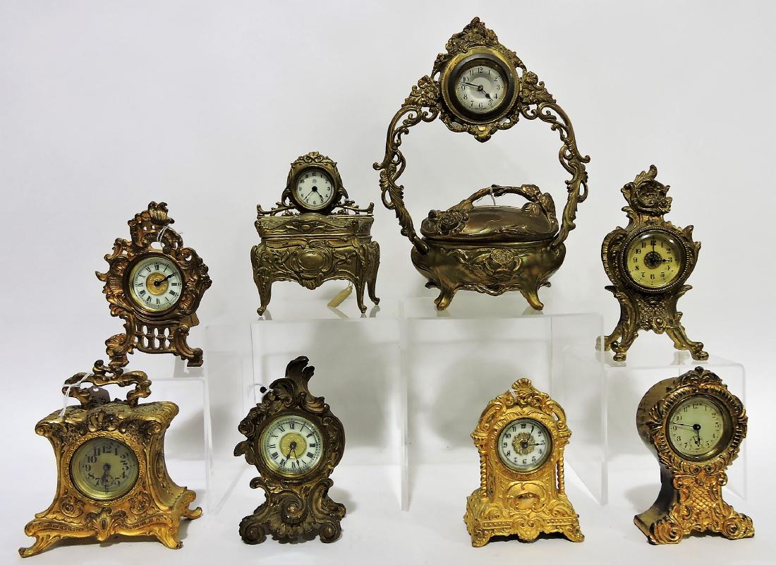 Novelty clock lot of 8, New Haven, (1 of 1)