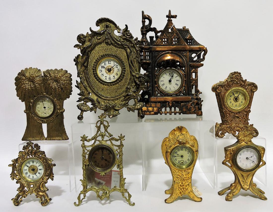 Novelty clock lot of 8, New Haven, (1 of 1)