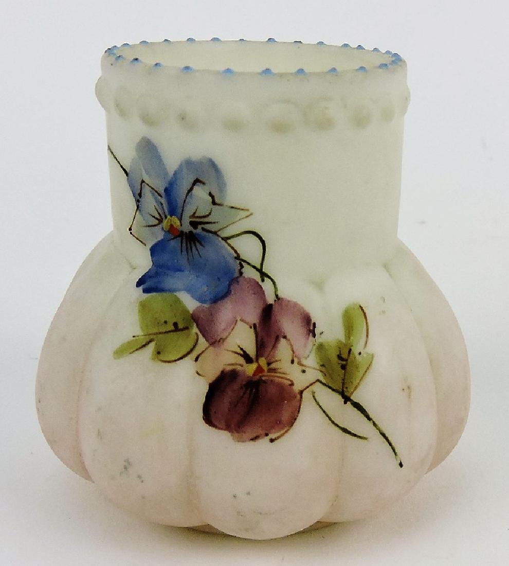 Mt Washington Little Lobes floral: decorated toothpick holder, 2 1/4"
