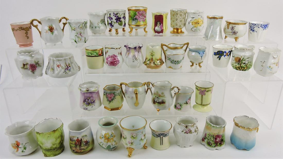 Porcelain group of 38 toothpick: holders, many Germany, Bavaria