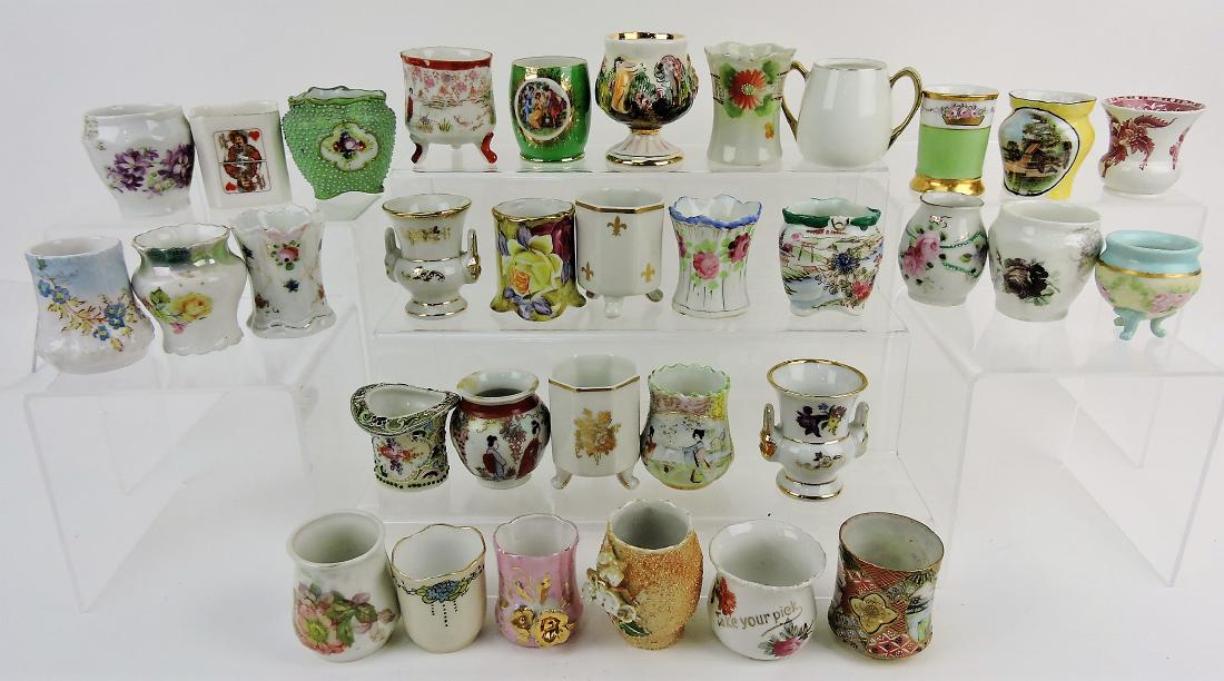 Porcelain/china lot of 33: toothpick holders