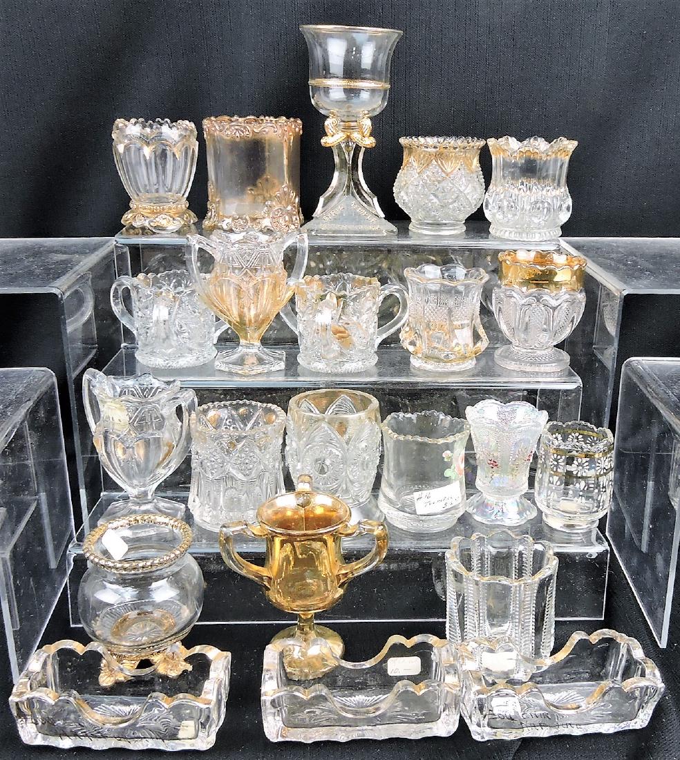 EAPG gilted group of 22 toothpick: holders