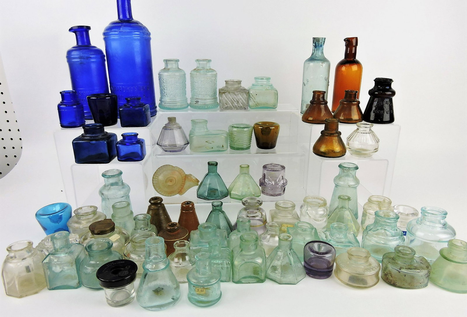 Ink bottle and inkwell lot of 66,: nice collection, many with names