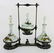 Victorian dresser set with satin