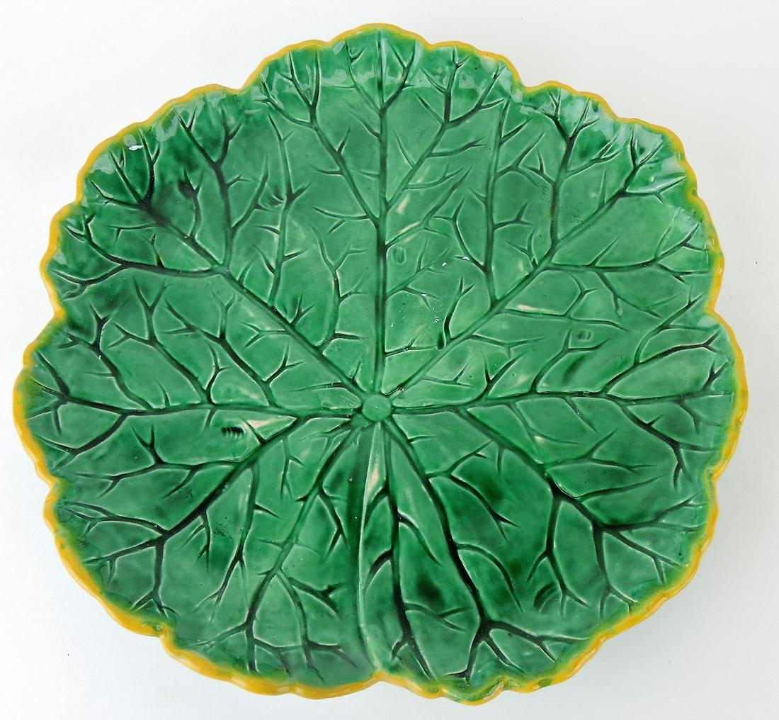 Minton majolica 11" leaf tray: .