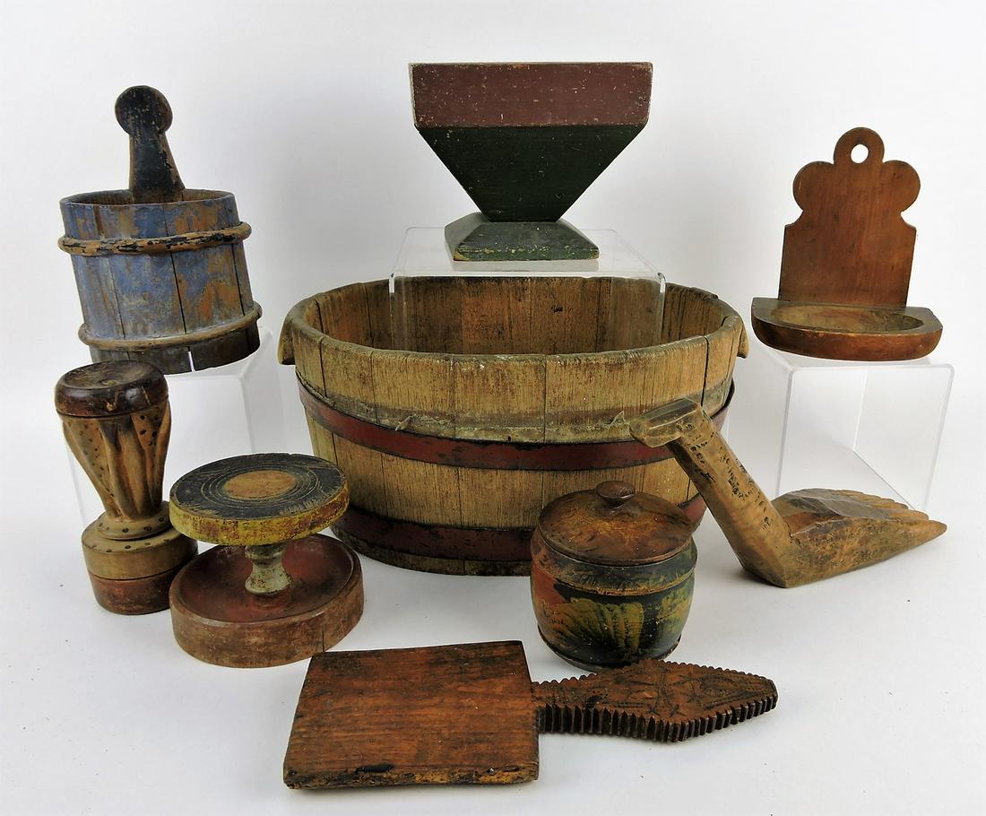 Early primitive treenware wooden (1 of 12)