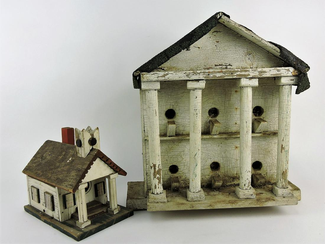 Bird house lot of 2, 1 - 9" church, (1 of 1)