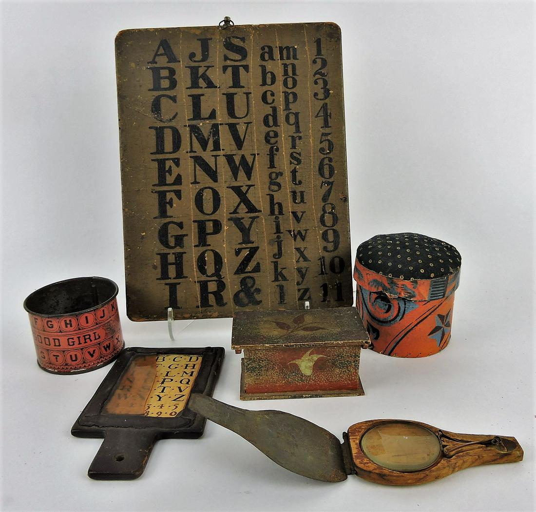 Group of primitives; ABC board with (1 of 6)