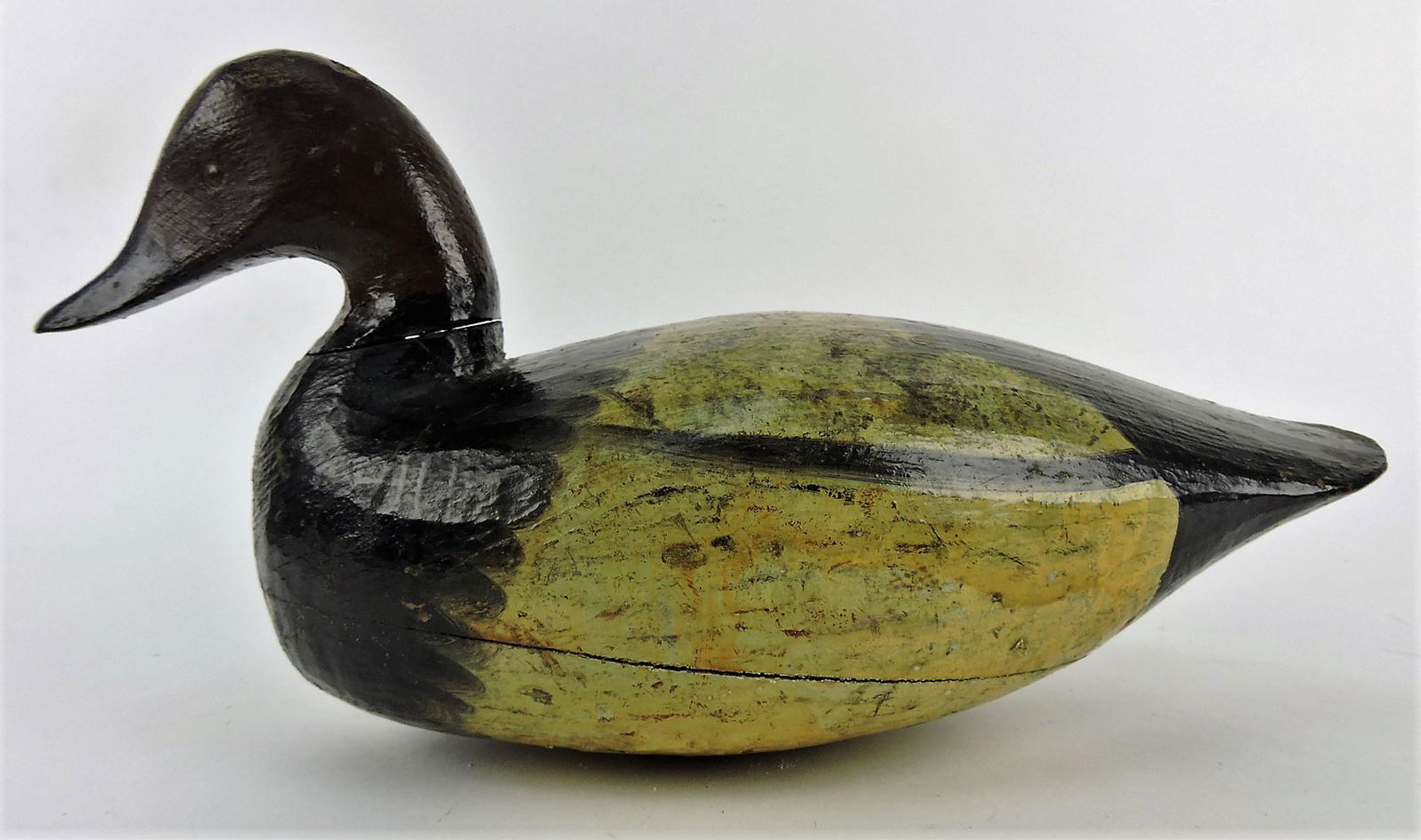 Wooden duck decoy by Ira Hudson, (1 of 9)
