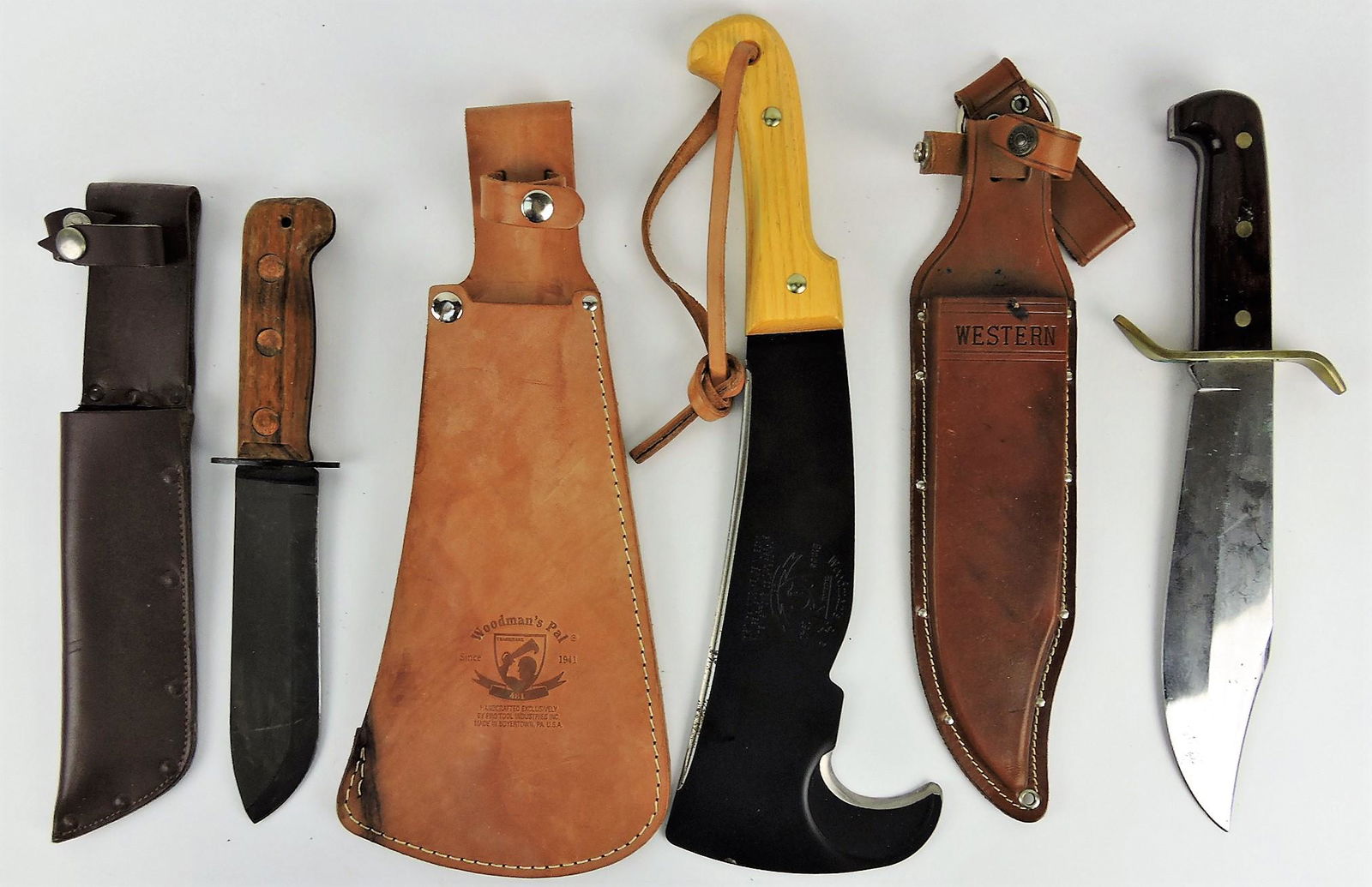 Lot of 3 sheath knives; Woodsman Pal, (1 of 1)