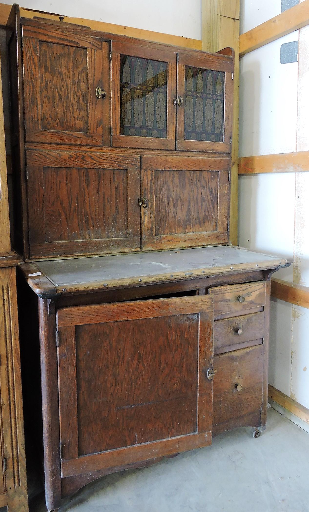 Oak Hoosier Kitchen Cabinet With Sep 25 2019 Strawser Auction