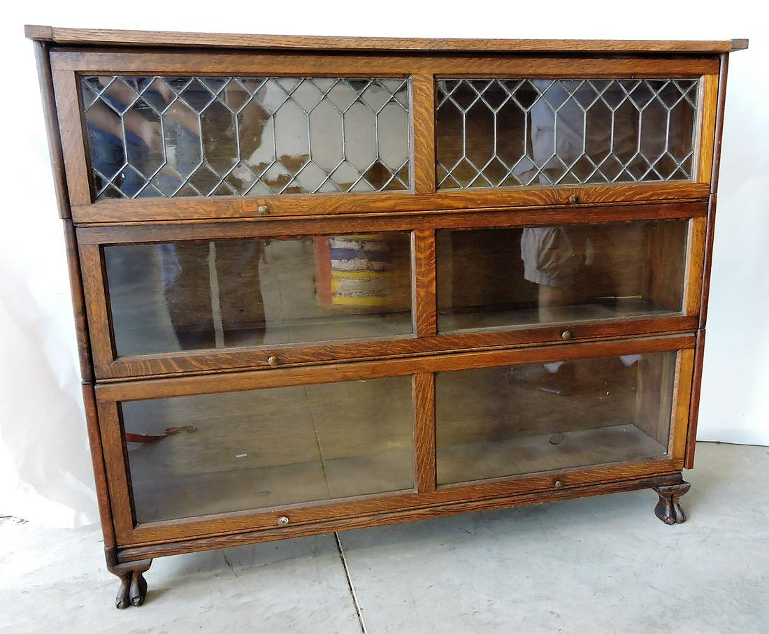 Oak wide three section lawyers (1 of 1)