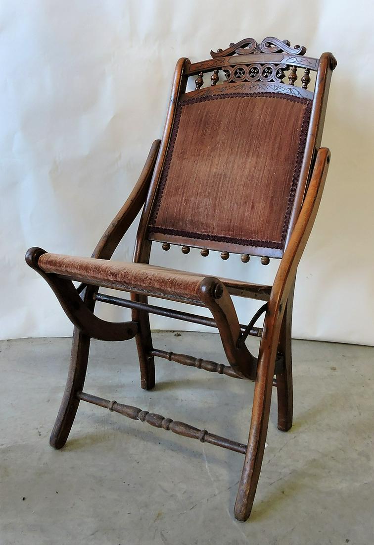 Walnut Folding Carpet Chair Victorian Sep 25 2019 Strawser