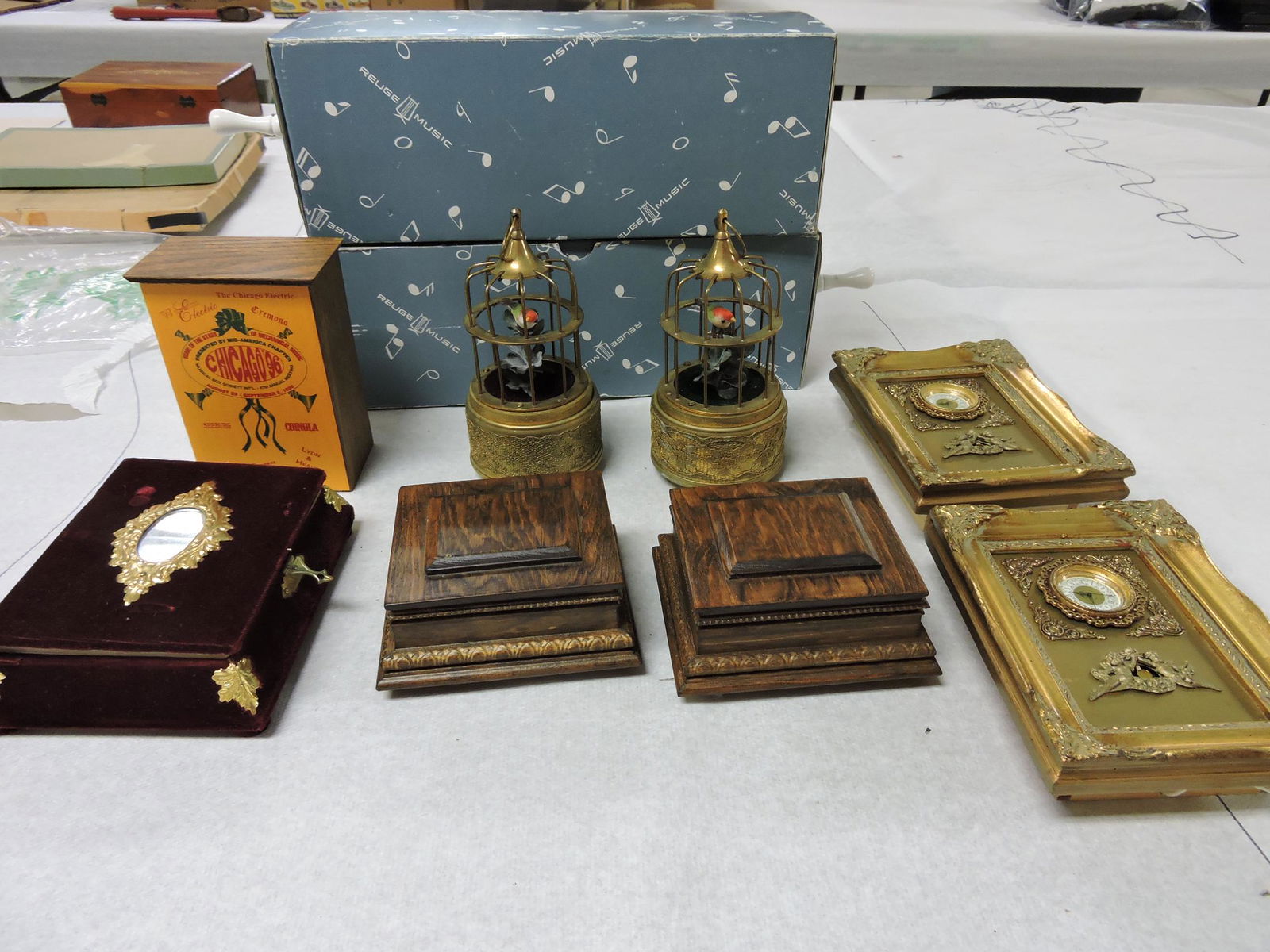Lot of 10 collectible music boxes from (1 of 2)