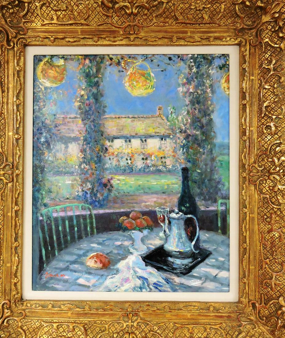 Oil on canvas of view from veranda (1 of 2)