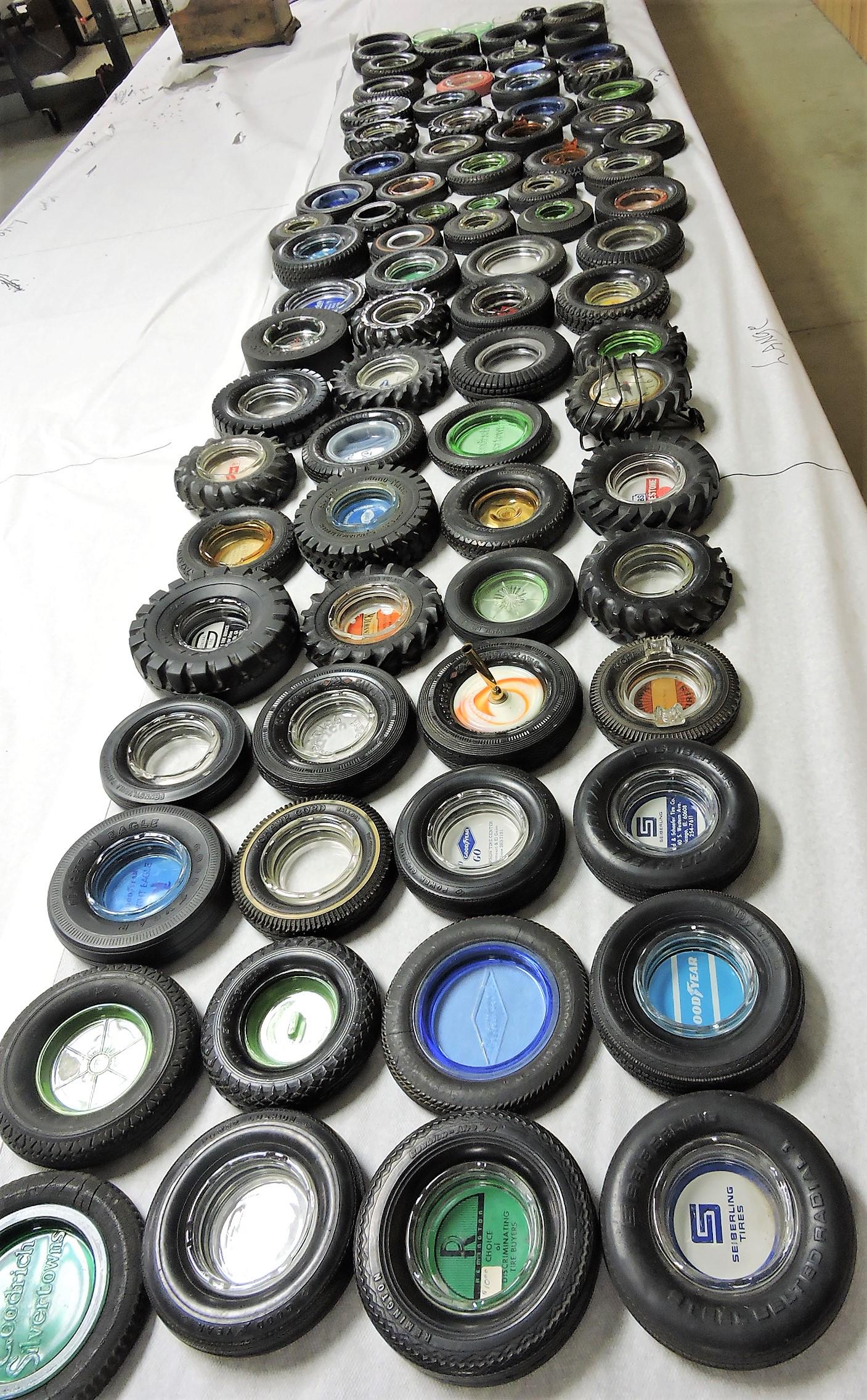Tire ashtray collection of 75 plus (1 of 5)