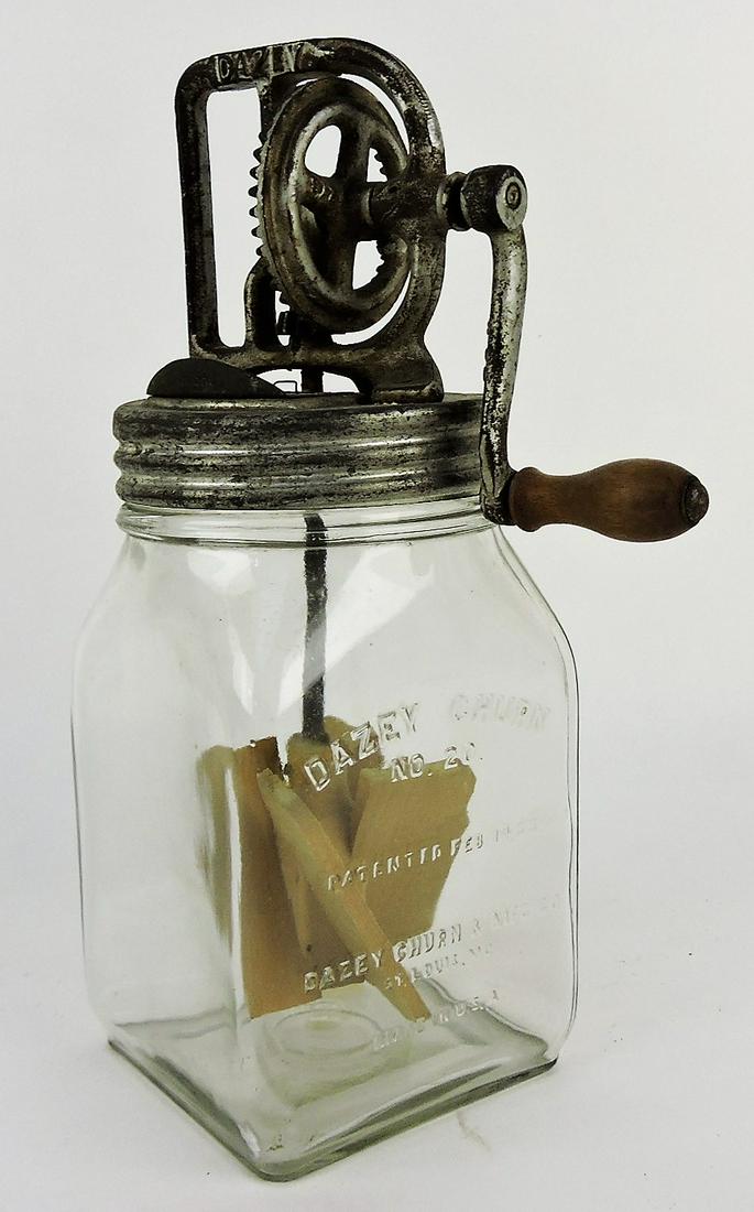Dazey No 20 glass butter churn: .
