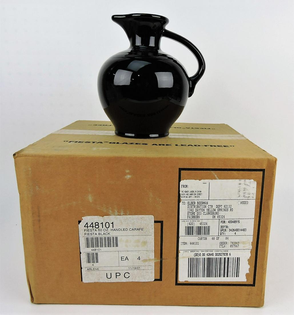 Fiesta Post 86 case of 4 black carafes, (1 of 1)