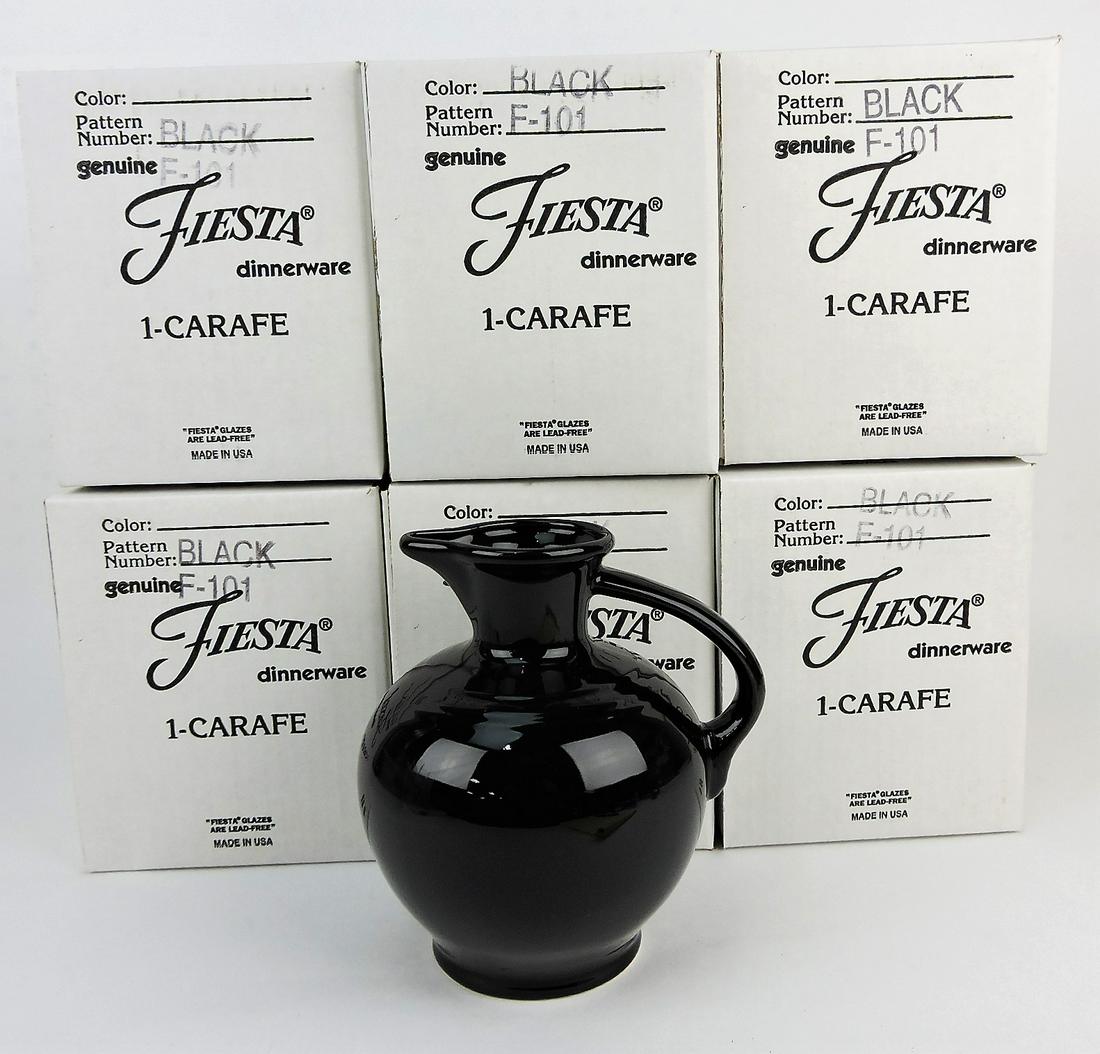 Fiesta Post 86 lot of 6 black carafes, (1 of 1)